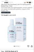 Ollie arctic mint mouthwash