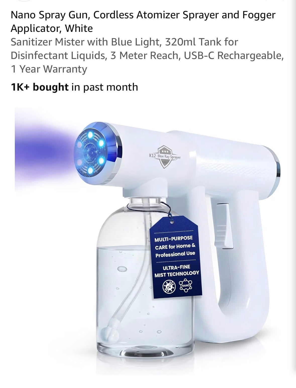 Nano Spray gun Cordless